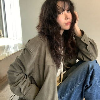 Suede Zipper Jacket