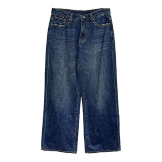 letter embroidered jeans