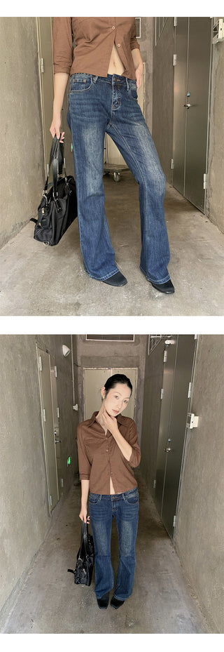 low bootcut jeans
