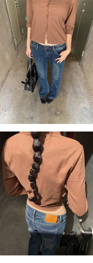 low bootcut jeans