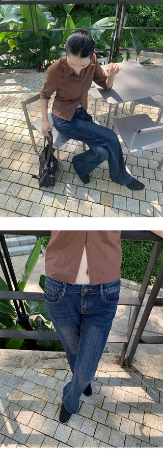 low bootcut jeans
