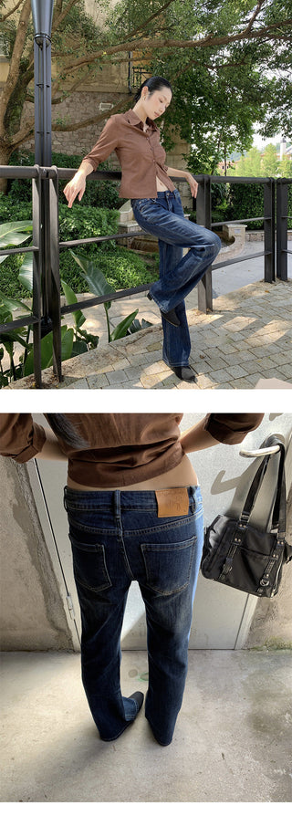 low bootcut jeans
