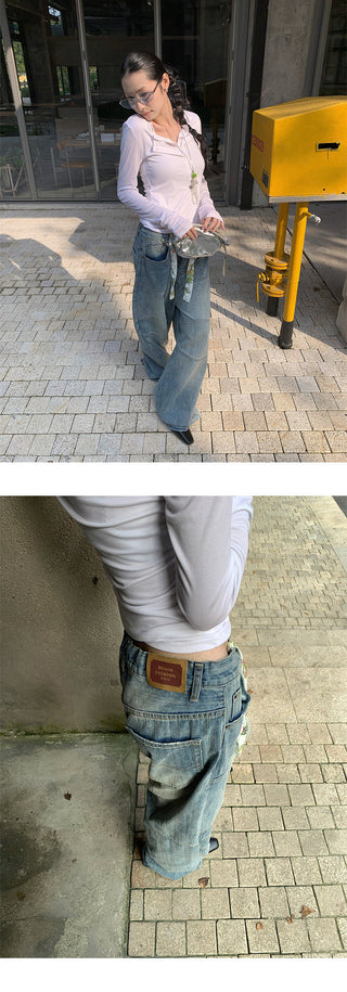drawstring wide pants