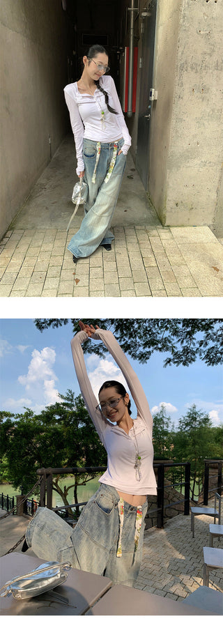 drawstring wide pants