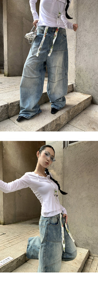 drawstring wide pants