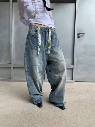 drawstring wide pants