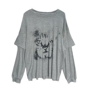 cat pattern tops