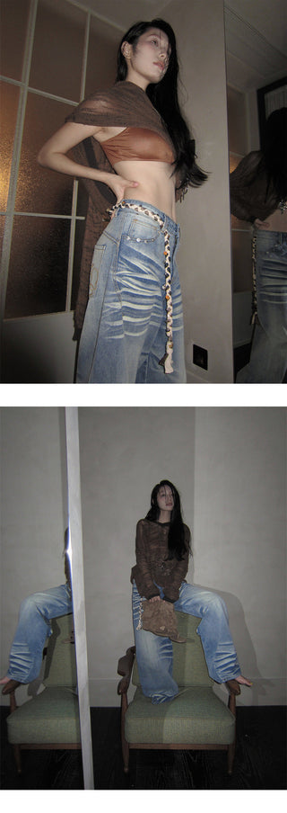 scratch wide jeans