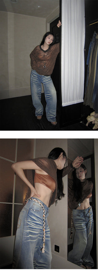 scratch wide jeans