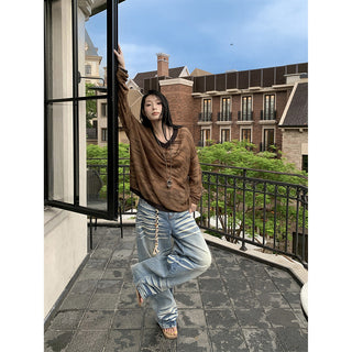 scratch wide jeans