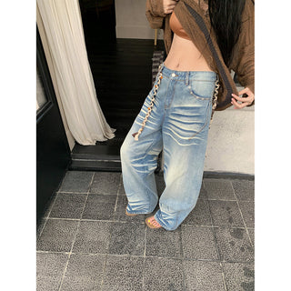 scratch wide jeans