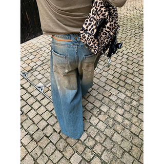 yellow split jeans
