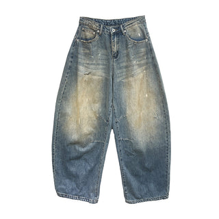 yellow split jeans