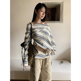 irregular striped sweater