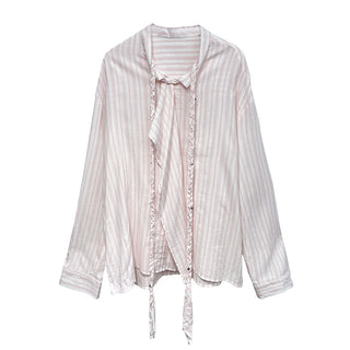 lace striped shirt