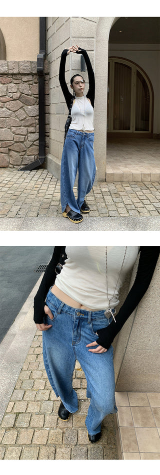 tie-dyed machete jeans
