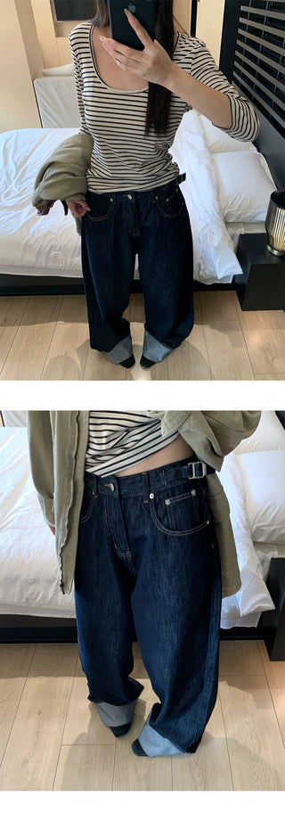 belt buckle jeans
