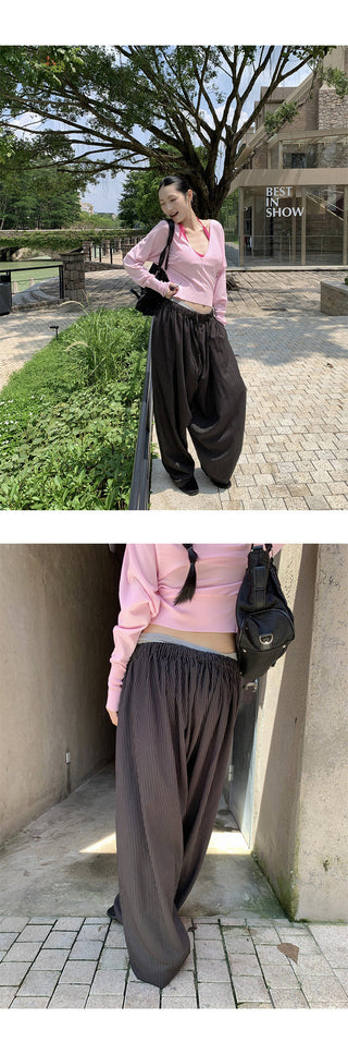 striped harem pants