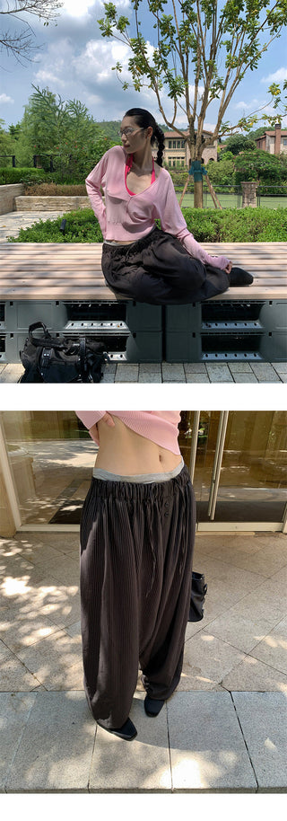 striped harem pants