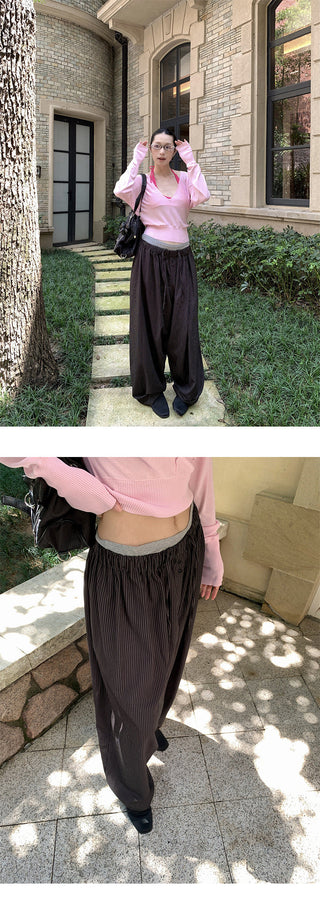 striped harem pants