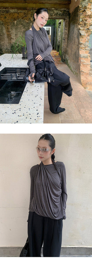 pleated wide pants