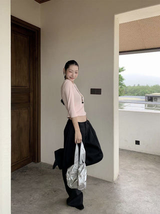 pleated wide pants