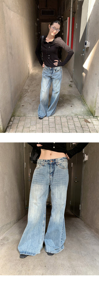 folding straight jeans