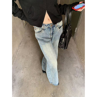 folding straight jeans