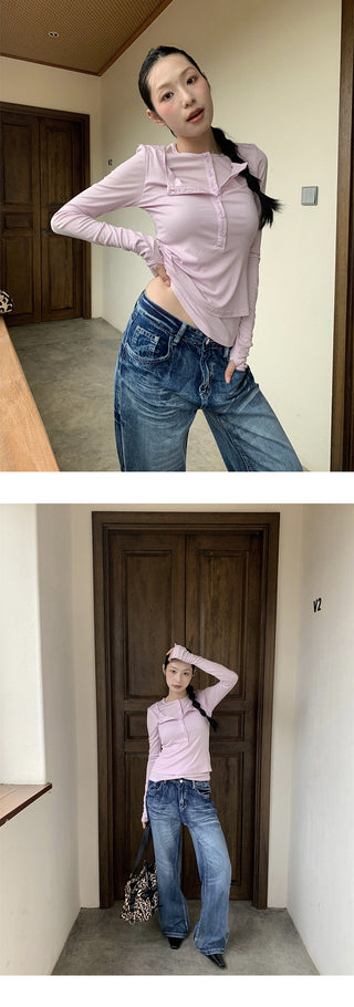 tie-dyed straight jeans