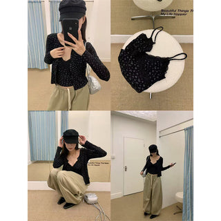 floral cardigan set