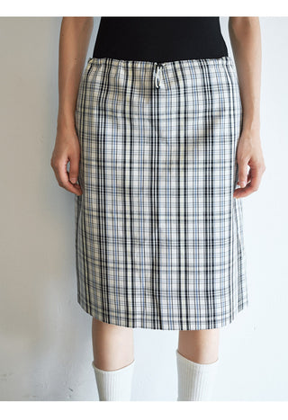 plaid straight skirt