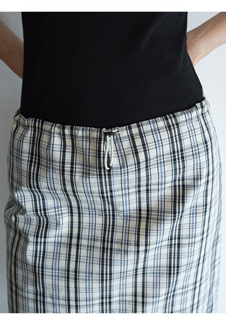 plaid straight skirt