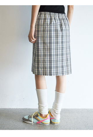 plaid straight skirt