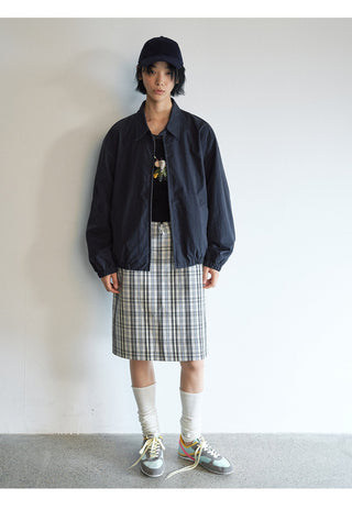 plaid straight skirt