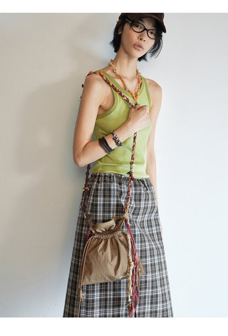 plaid straight skirt