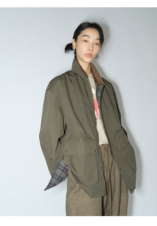 plaid cargo jacket