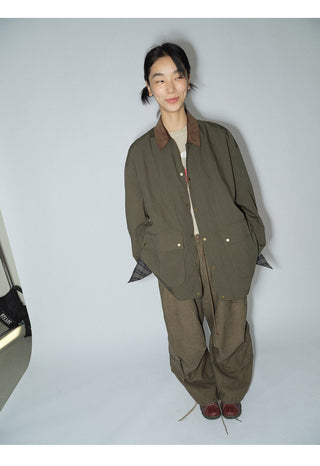 plaid cargo jacket