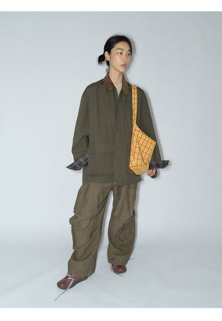 plaid cargo jacket