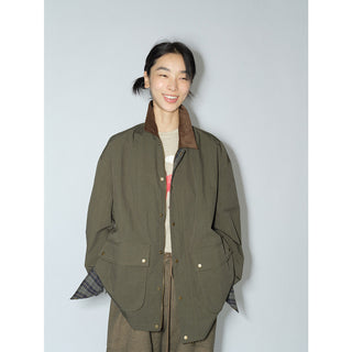 plaid cargo jacket