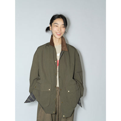 plaid cargo jacket