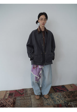 plaid cargo jacket