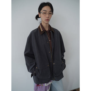 plaid cargo jacket
