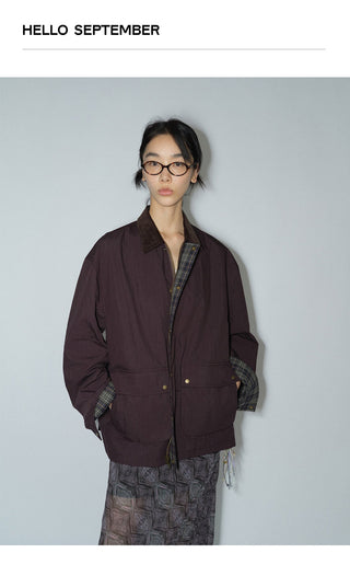 plaid cargo jacket