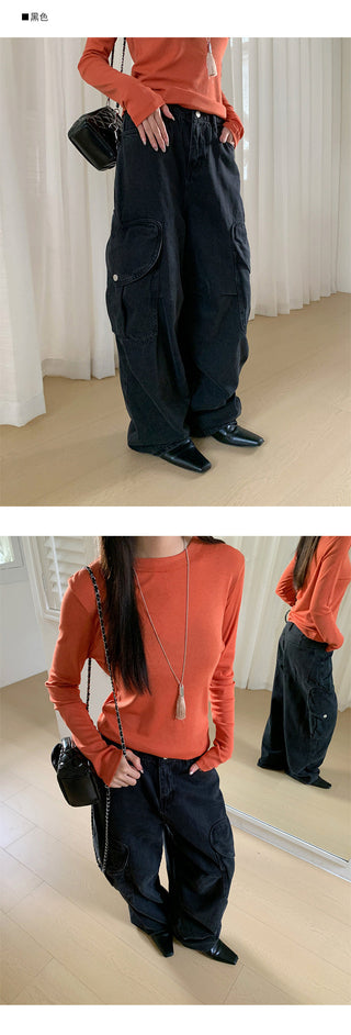 pocket wide pants