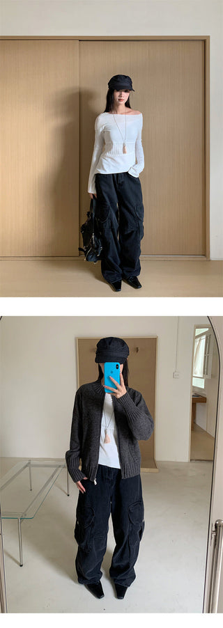 pocket wide pants