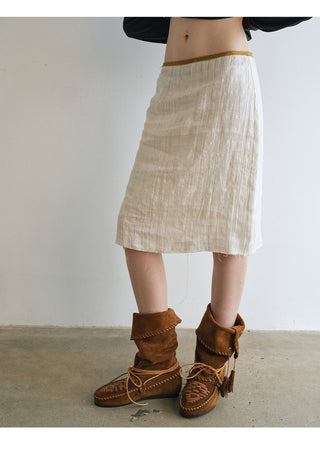 geometric jacquard skirt