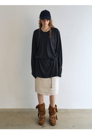 geometric jacquard skirt