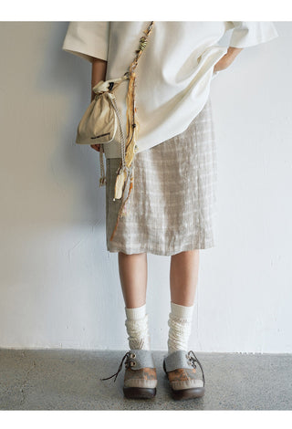 geometric jacquard skirt