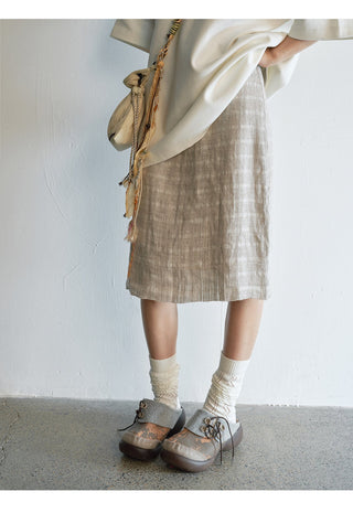 geometric jacquard skirt