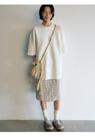geometric jacquard skirt